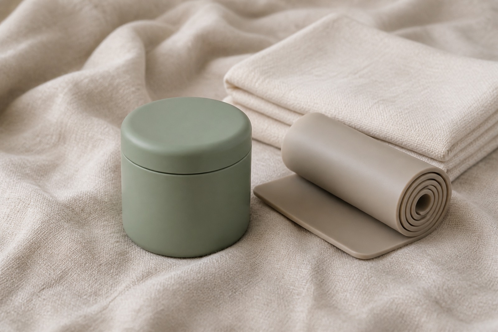 Kit per la routine Tecnivita su tessuto di lino